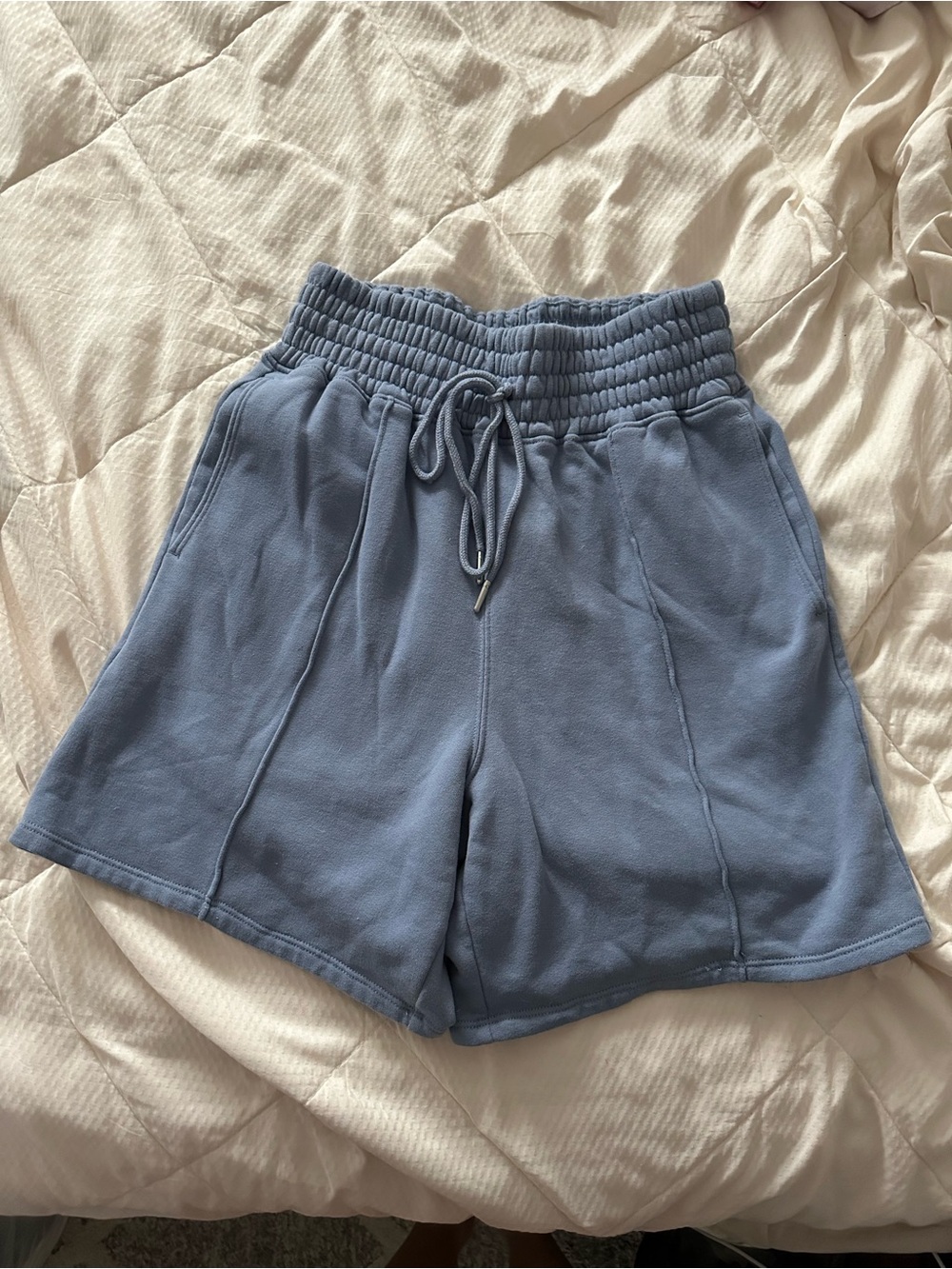 Abercrombie & Fitch dusty blue Athletic Drawstring Shorts